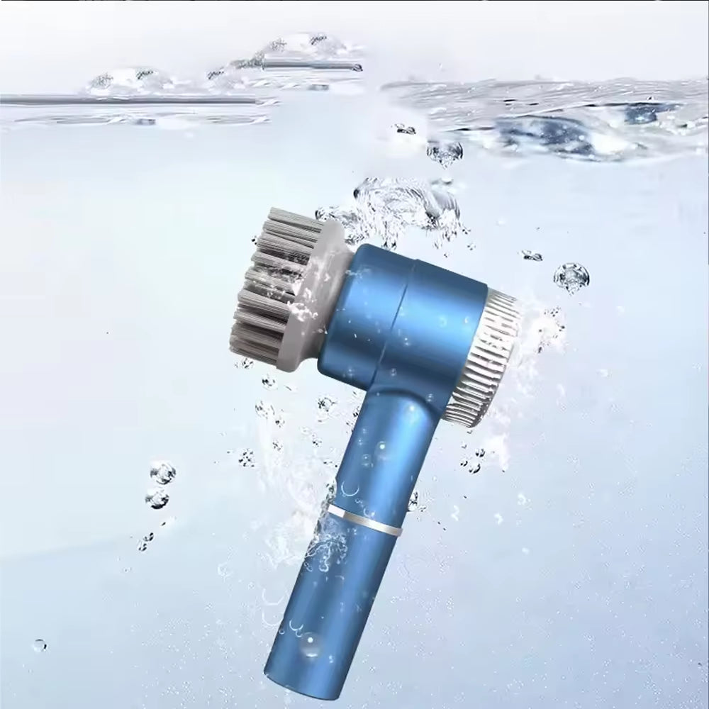 IPX7 Electric Cleaning Brush with 5 Heads Spin Scrubber Brusher for Kitchen Cleaning Power Brush Household Wireless Dish Cleaner